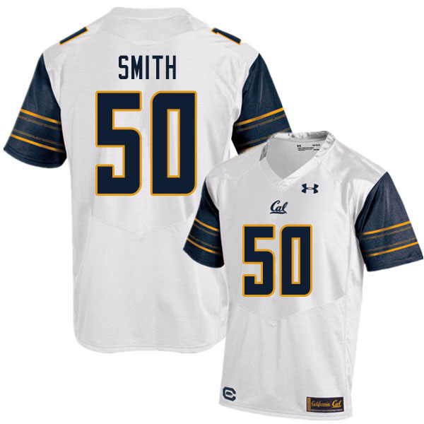 Men #50 Kyle Smith Cal Bears UA College Football Jerseys Sale-White - Click Image to Close